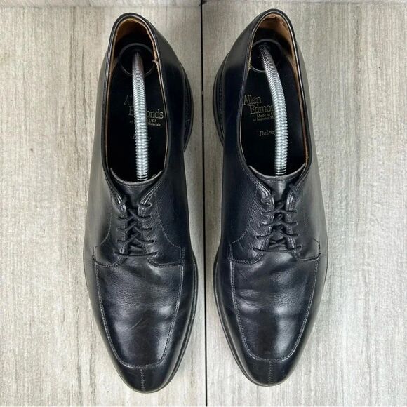 Allen Edmonds Delray Black Split Toe Oxford Derby Dress Shoe Mens Size 10.5 - Picture 6 of 10